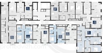 Миниатюра 2-комнатная квартира, 63.13кв.м