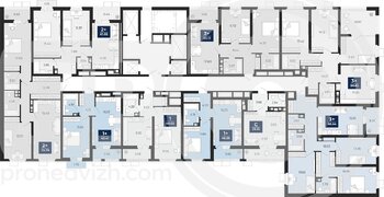 Миниатюра 1-комнатная квартира, 40.56кв.м