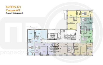 Миниатюра 1-комнатная квартира, 39.76кв.м