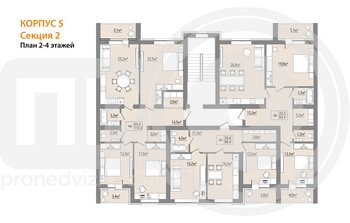 Миниатюра 3-комнатная квартира, 105.95кв.м
