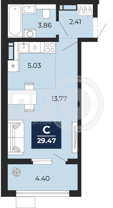 9-комнатная квартира, 29.47кв.м