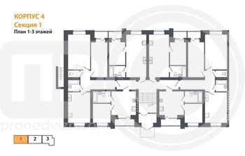 Миниатюра 2-комнатная квартира, 66.09кв.м
