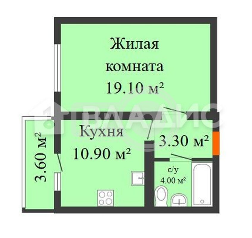 1к, 17/17 М, Россия, Воронеж, улица 45-й Стрелковой Дивизии, 251, 38.4 кв.м