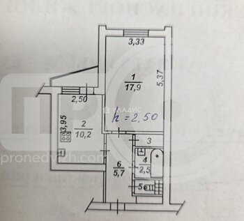 Миниатюра 1к, 11/12 К, Россия, Воронеж, Рижская улица, 10, 38.3 кв.м