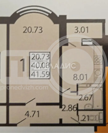 Миниатюра 1к, 8/10 П, Россия, Воронеж, улица Коренцова, 5, 40.1 кв.м