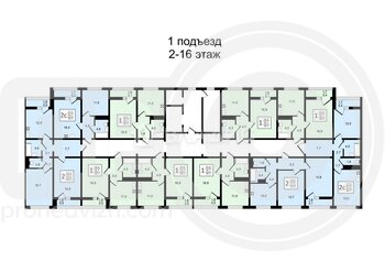 Миниатюра 1к, 13/20 П, Россия, Воронеж, улица Пескова, 6, 36.6 кв.м