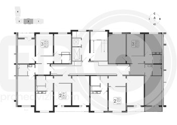 Миниатюра 3-комнатная квартира, 89кв.м
