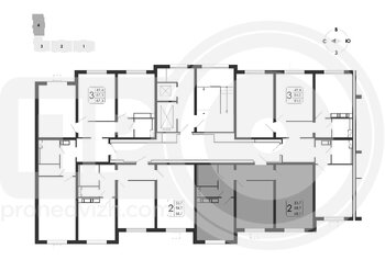 Миниатюра 2-комнатная квартира, 58.7кв.м
