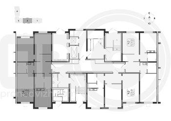 Миниатюра 3-комнатная квартира, 90.1кв.м