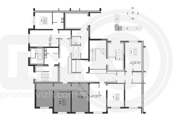 Миниатюра 2-комнатная квартира, 52.5кв.м