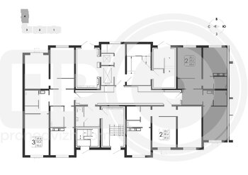 Миниатюра 2-комнатная квартира, 65.6кв.м