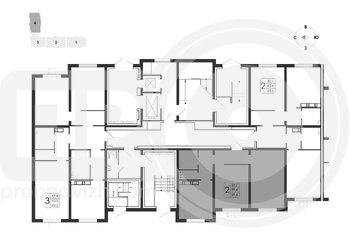 Миниатюра 2-комнатная квартира, 59.4кв.м