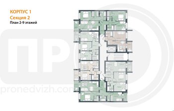 Миниатюра 2-комнатная квартира, 72.33кв.м