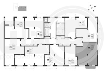 Миниатюра 4-комнатная квартира, 68.5кв.м