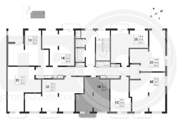 Миниатюра 2-комнатная квартира, 34.5кв.м