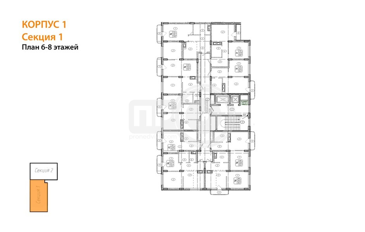 1-комнатная квартира, 36.5кв.м