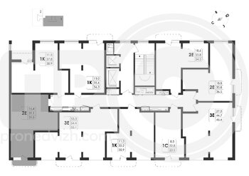 Миниатюра 1-комнатная квартира, 38.9кв.м