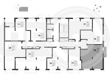Миниатюра 4-комнатная квартира, 68.5кв.м