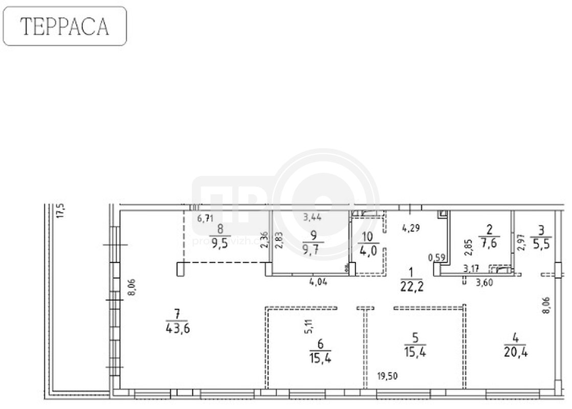 2-комнатная квартира, 70.5кв.м