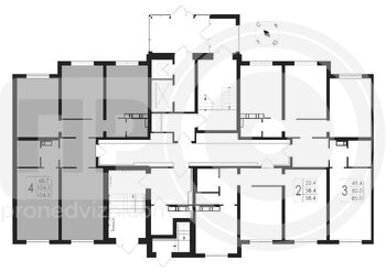 Миниатюра 4-комнатная квартира, 104.3кв.м