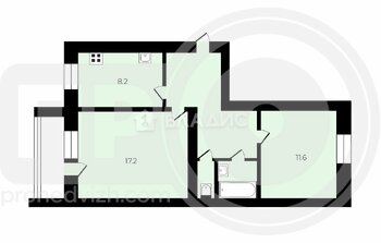 Миниатюра 2к, 5/5 К, Россия, Воронеж, Паровозная улица, 61, 50.8 кв.м