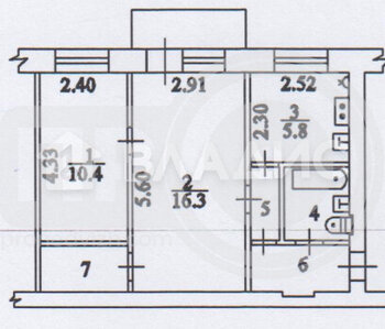 Миниатюра 2к, 5/5 К, Россия, Воронеж, улица Куколкина, 29, 42.9 кв.м
