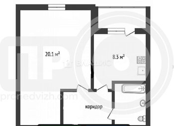 Миниатюра 1к, 7/9 К, Россия, Воронеж, улица Маршала Одинцова, 21А, 36.4 кв.м