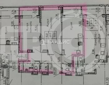 Миниатюра 2к, 18/21 К, Россия, Воронеж, улица Гаршина, 25к1, 72.53 кв.м