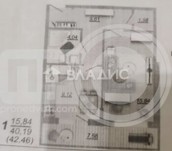 Миниатюра 1к, 10/17 К, Россия, Воронеж, Олимпийский бульвар, 6, 42.96 кв.м