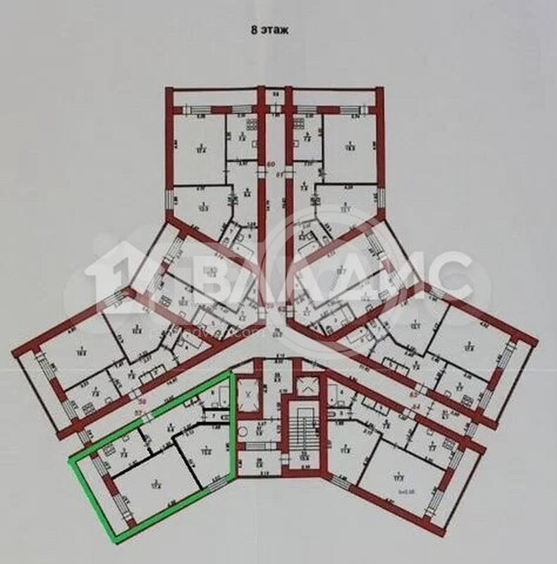 2к, 8/12 К, Россия, Воронеж, улица Старых Большевиков, 90, 49.7 кв.м