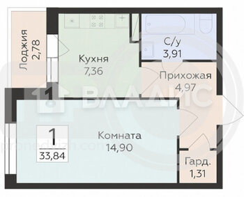 Миниатюра 1к, 15/18 К, Россия, Воронеж, Острогожская улица, 164, 33.84 кв.м