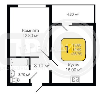 Миниатюра 1к, 15/17 П, Россия, Воронежская область, Новоусманский район, посёлок Отрадное, Фестивальная улица,