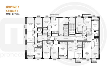 Миниатюра 2-комнатная квартира, 62.75кв.м