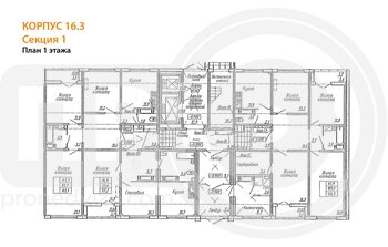 Миниатюра 1-комнатная квартира, 57.3кв.м