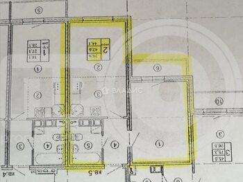 Миниатюра 1-комнатная квартира, 44.1кв.м