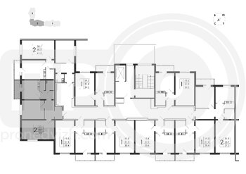 Миниатюра 2-комнатная квартира, 59.9кв.м