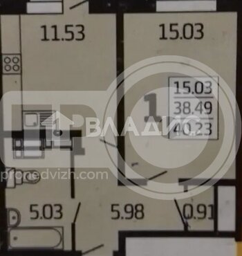 Миниатюра 1к, 1/17 К, Россия, Воронеж, Московский проспект, 90к1, 38.5 кв.м
