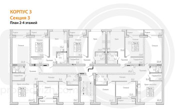 Миниатюра 1-комнатная квартира, 46.9кв.м