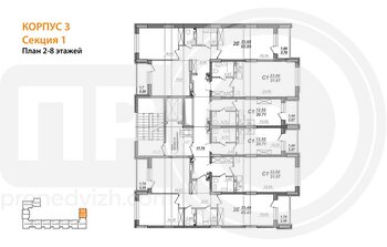 Миниатюра квартира-студия, 31,07кв.м.