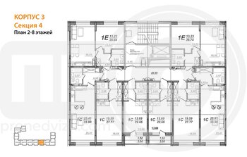 Миниатюра квартира-студия, 27,77кв.м.