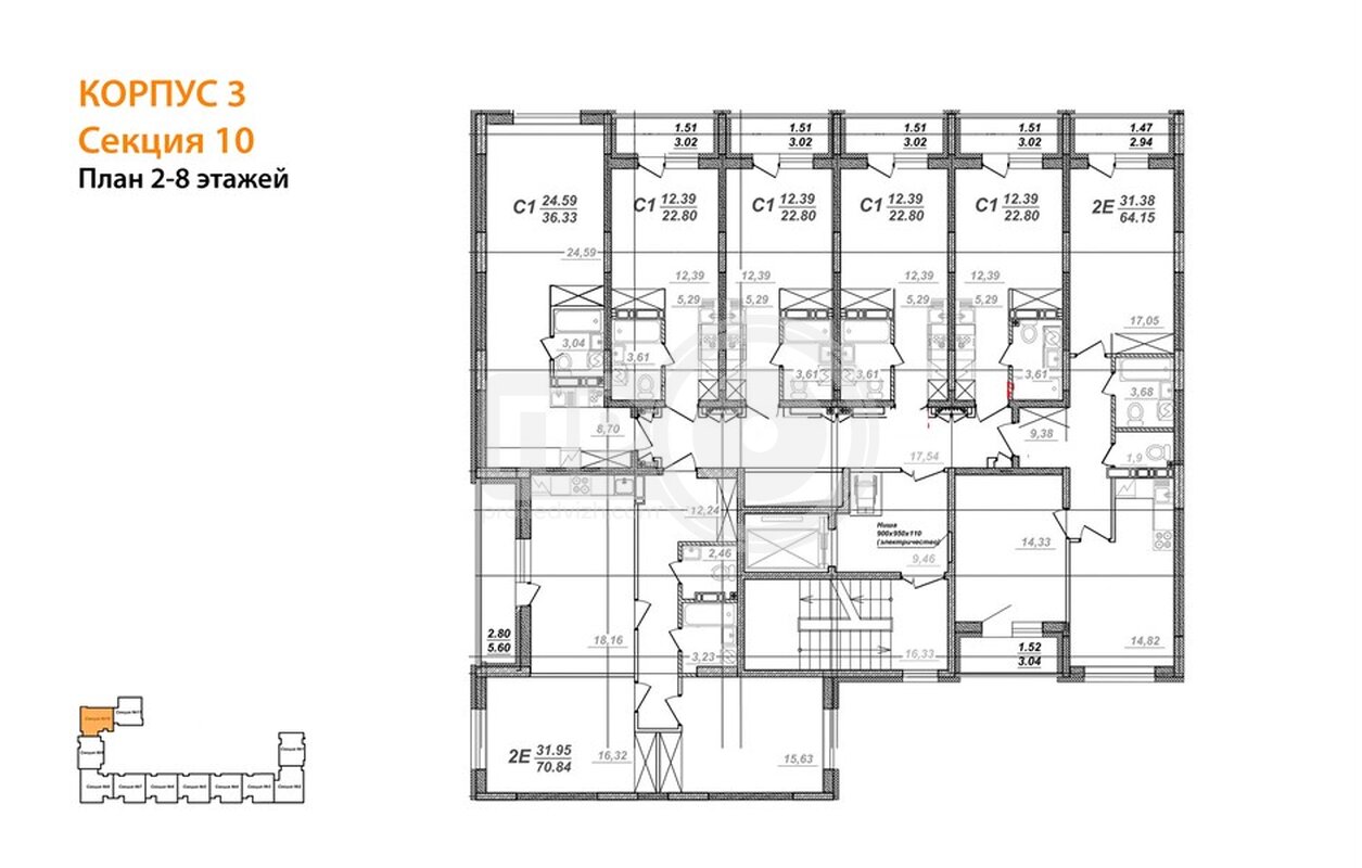 квартира-студия, 36,33кв.м.