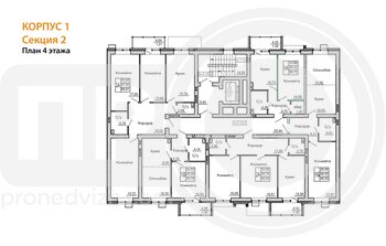 Миниатюра 1-комнатная квартира, 49.33кв.м