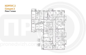 Миниатюра 3-комнатная квартира, 96.48кв.м