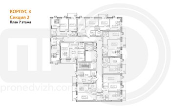 Миниатюра 1-комнатная квартира, 52.96кв.м
