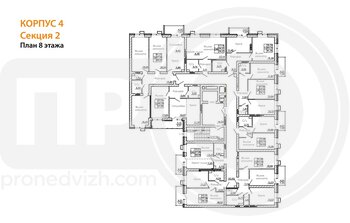 Миниатюра 1-комнатная квартира, 34.27кв.м