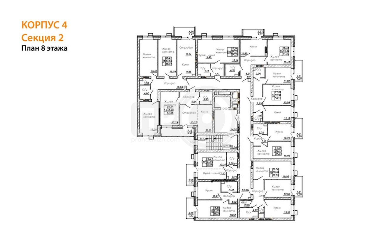 1-комнатная квартира, 34.27кв.м