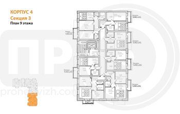 Миниатюра 1-комнатная квартира, 36.6кв.м