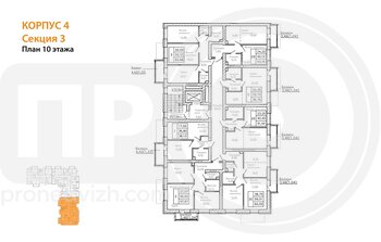 Миниатюра 1-комнатная квартира, 36.6кв.м