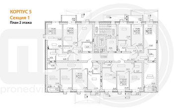Миниатюра 1-комнатная квартира, 37.62кв.м