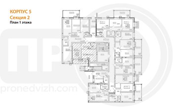 Миниатюра 1-комнатная квартира, 52.86кв.м